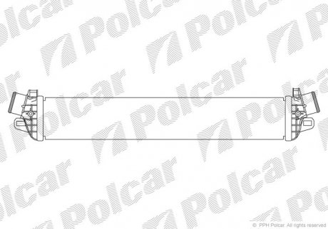 Радіатор повітря (інтеркулер) POLCAR 1421J84X (фото 1)