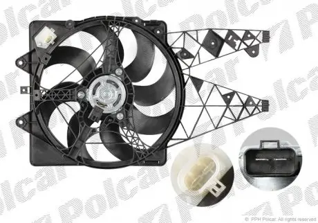 Вентилятор с корпусом/кронштейном POLCAR 142523W1