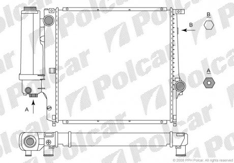 Радиатор охлаждения POLCAR 200708-2