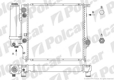 Радиатор охлаждения POLCAR 200708-5 (фото 1)