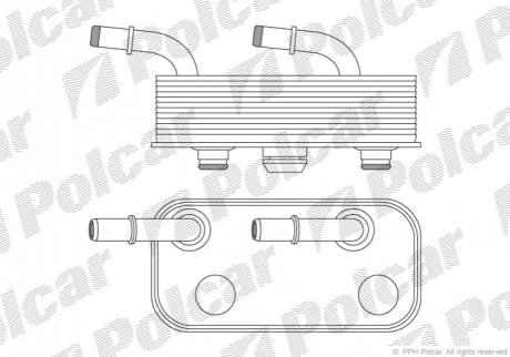 Радіатор олії bmw 3 (e46), x3 (e83), z4 (e85) 1.6-3.0d 02.98-03.09 POLCAR 2008L8-1