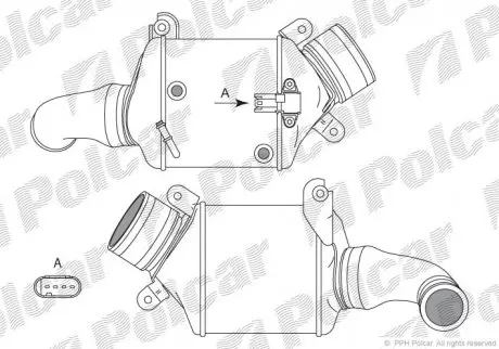 Радиатор воздуха (интеркуллер) POLCAR 2025J82X