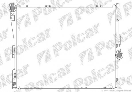 Радіатор основний bmw x3(e83) 2.0-3.5 04- POLCAR 205508-1