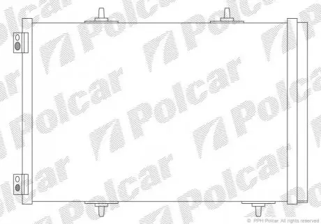 Радиатор кондиционера peugeot 207 07-11 POLCAR 2316K8C3S