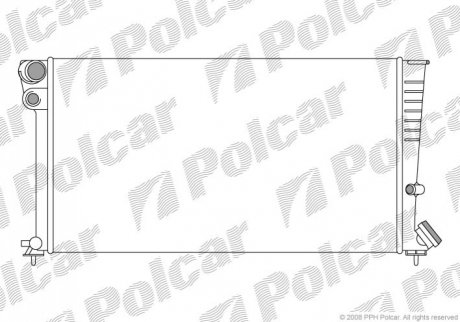 Радиатор охлаждения (мкпп) citroen berlingo 96- /peugeot 306 97- POLCAR 235008A5