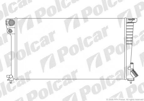 Радиатор охлаждения citroen berlingo/peugeot partner 1.8/1.8d/1.9d 03.91-12.15 POLCAR 235008A8