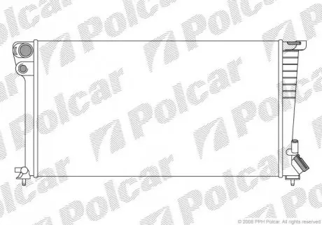 Радиатор охлаждения citroen berlingo/peugeot partner 1.8/1.8d/1.9d 03.91-12.15 POLCAR 235008A8