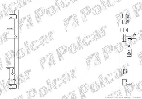 Радиатор кондиционера POLCAR 2431K8C1