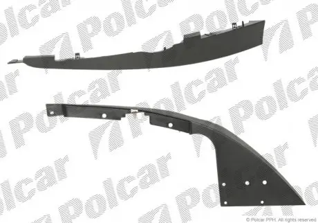 Спойлер бампера переднего правый POLCAR 274825-2