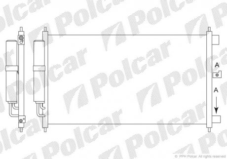 Радіатор кондиціонера POLCAR 2787K81K (фото 1)
