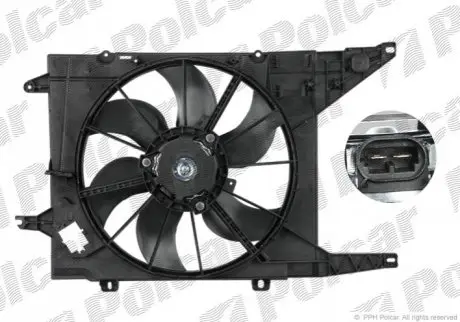 Вентилятор радіатора (з ac) dacia logan 1.6 POLCAR 280023W2