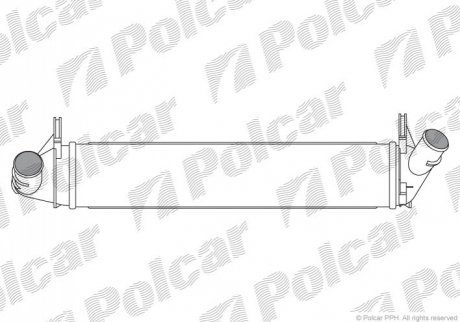 Інтеркулер dacia logan/duster 1.5dci 08- POLCAR 2801J8-1 (фото 1)