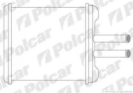 Радиатор печки daewoo lanos/nubira -all POLCAR 2912N8A1