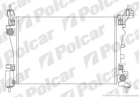 Радиатор охлаждения fiat grande punto 1.2-1.4 05- POLCAR 302408-3