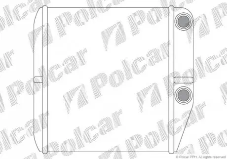 Радиатор печки citroen nemo fiat fiorino, linea, punto 0.9-1.9d 06.05- POLCAR 3024N8-2