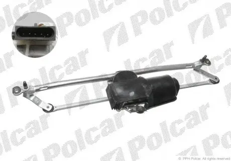 Механізм склоочисників з моторчиком POLCAR 3040ZWP1