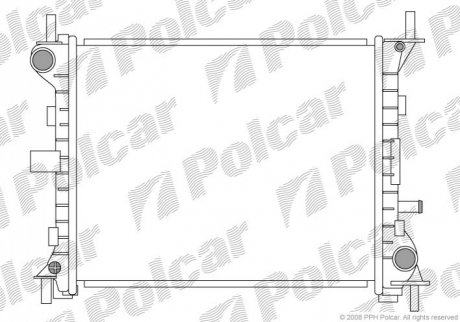 Радиатор ford focus 1.4/1.6 98> (ac-) POLCAR 320108-1
