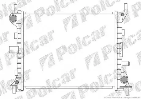 Радиатор ford focus 1.4/1.6 98> (ac-) POLCAR 320108-1