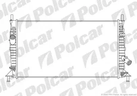 Радиатор охлаждения ford focus c-max 2.0tdci 03- POLCAR 320208-2