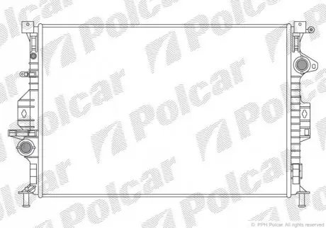 Радиатор охлаждения (at) ford c-max ii, focus iii, galaxy, grand c-max, mondeo iv, s-max land rover discovery sport, freelander 2 1.5-4.4 05.05- POLCAR 321908-4