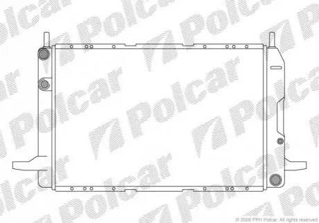 Радіатор охолодження ford scorpio 1.8/2.0 04.85-09.94 POLCAR 322308A4