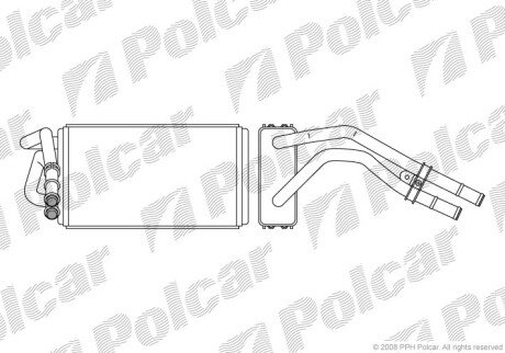 Радіатор обігріву POLCAR 3246N8-2