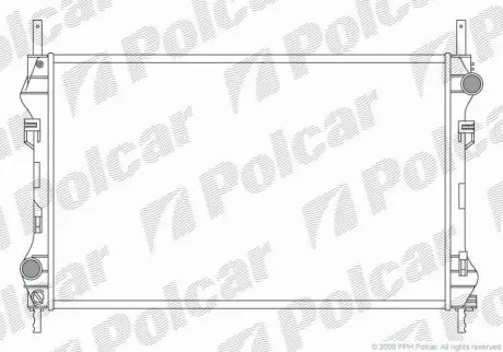 Радиатор охлаждения (-ac) ford transit 2,4tdci 00-06 POLCAR 324708A1