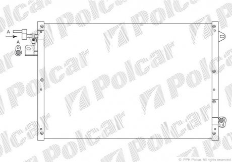 Радиатор кондиционера POLCAR 3253K8C1 (фото 1)