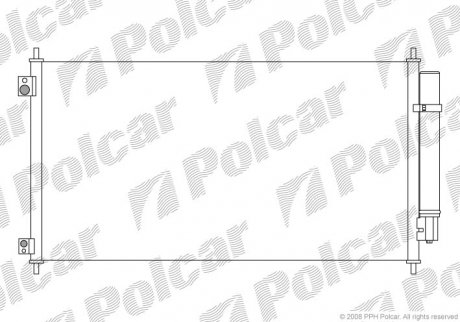 Радиатор кондиционера POLCAR 3834K8C1 (фото 1)