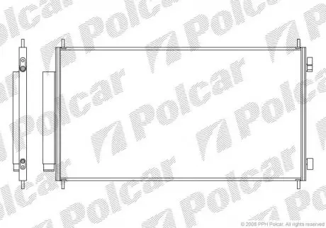 Радиатор кондиционера POLCAR 3877K81K