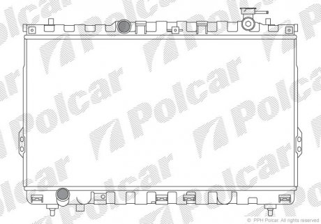 Радіатор охолодження POLCAR 405008-1 (фото 1)