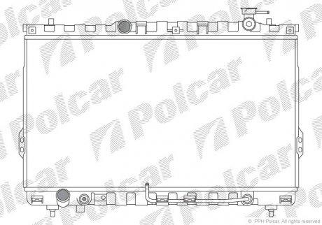 Радіатор охолодження POLCAR 405008-2 (фото 1)