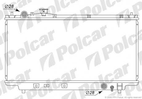 Радиатор охлаждения POLCAR 450708-2 (фото 1)