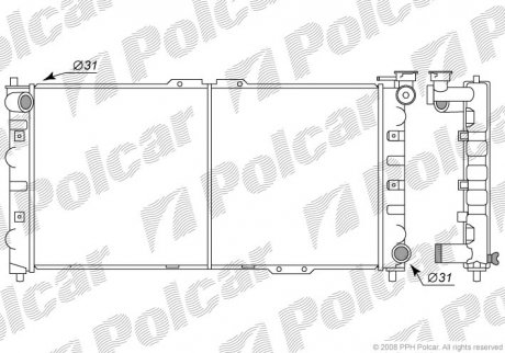 Радіатор охолодження POLCAR 450708-4