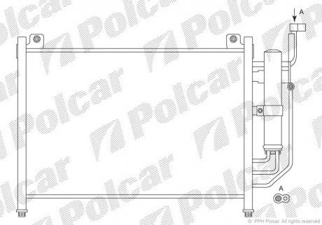 Радиатор кондиционера POLCAR 4533K81K (фото 1)