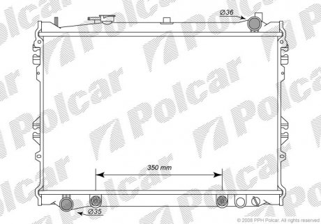 Радіатор охолодження POLCAR 457808-3 (фото 1)