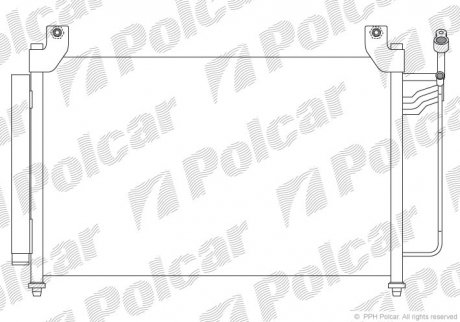 Радиатор кондиционера POLCAR 4580K81K (фото 1)