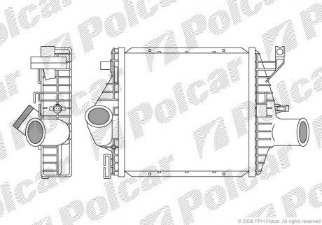Радиатор воздуха (интеркуллер) POLCAR 5012J82X