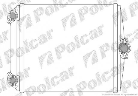 Радиатор печки mercedes 124/e-klasse, 84-/93-96 POLCAR 5014N8-2
