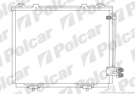 Радиатор кондиционера db e-class (w210, s210) 95-03 POLCAR 5015K8C1 (фото 1)