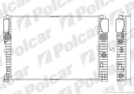 Радіатор охолодження POLCAR 501608-4 (фото 1)