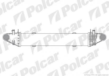 Радиатор воздуха (интеркуллер) POLCAR 5070J8-2 (фото 1)