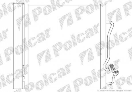 Радиатор кондиционера (с осушителем) smart cabrio, city-coupe, crossblade, fortwo 0.6/0.8 cdi 99-07 POLCAR 5095K8C1