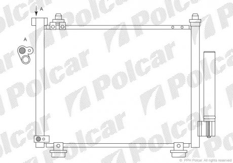 Радиатор кондиционера POLCAR 5503K8C2 (фото 1)
