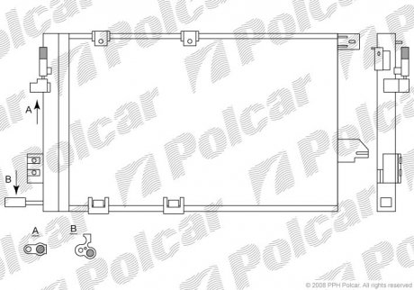 Радиатор кондиционера POLCAR 5508K8C1 (фото 1)