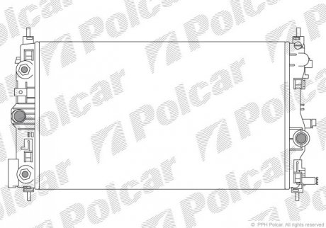 Радиатор охлаждения (at) opel astra j,zafira c 2.0d 12.09 POLCAR 551108-7