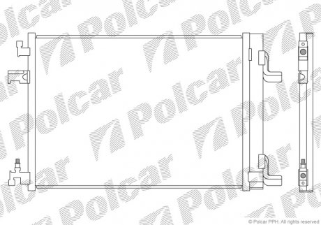 Радиатор кондиционера POLCAR 5511K81K (фото 1)