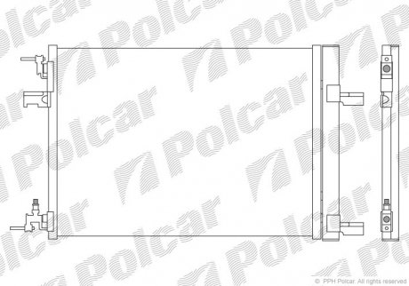 Радиатор кондиционера POLCAR 5511K8C1S