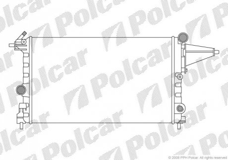 Радиатор opel vectra a 1.4-1.6 88 POLCAR 551408-4