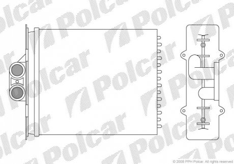 Теплообменник (опал. салона) opel vectra b (+ac) POLCAR 5516N8-2